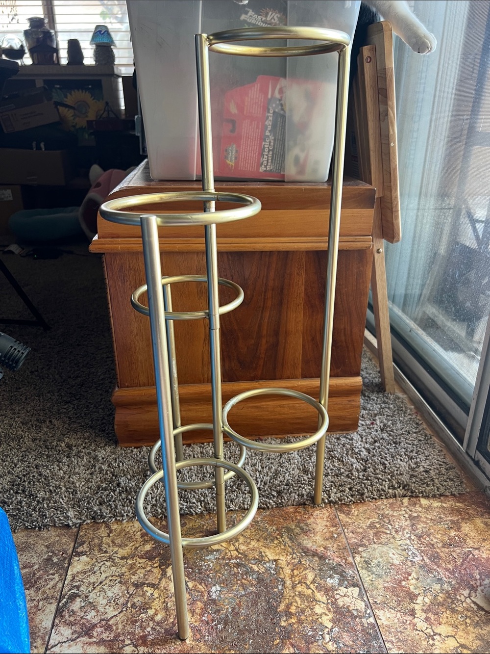 Metal Multi-Tier Plant Stand in Gold